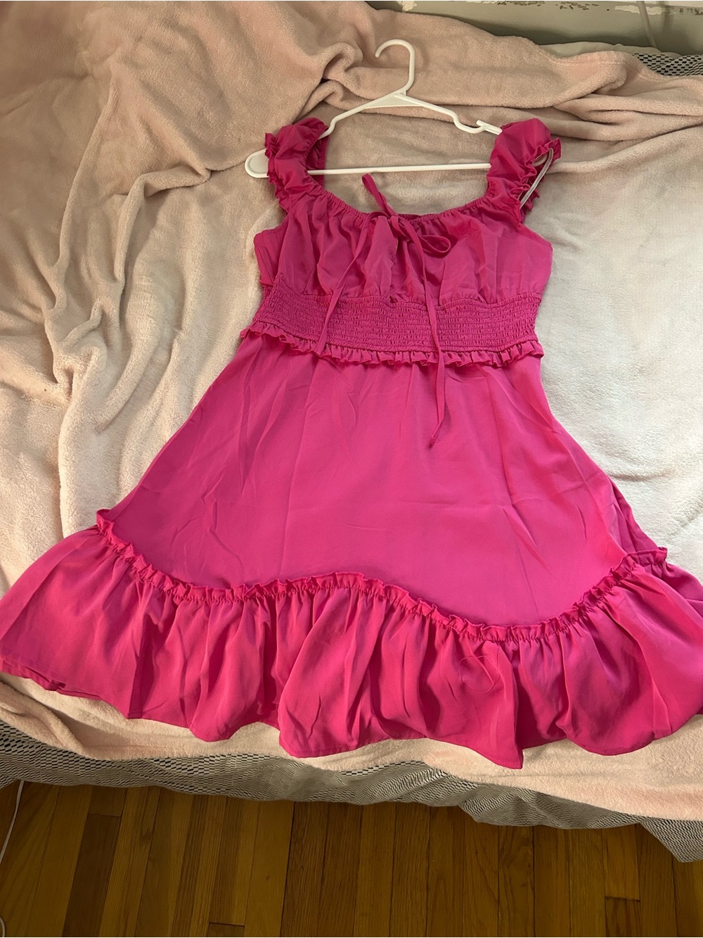 Amazon Girls Hot Pink Ruffle Sundress